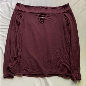 Off the shoulder soft and sexy AE long sleeve